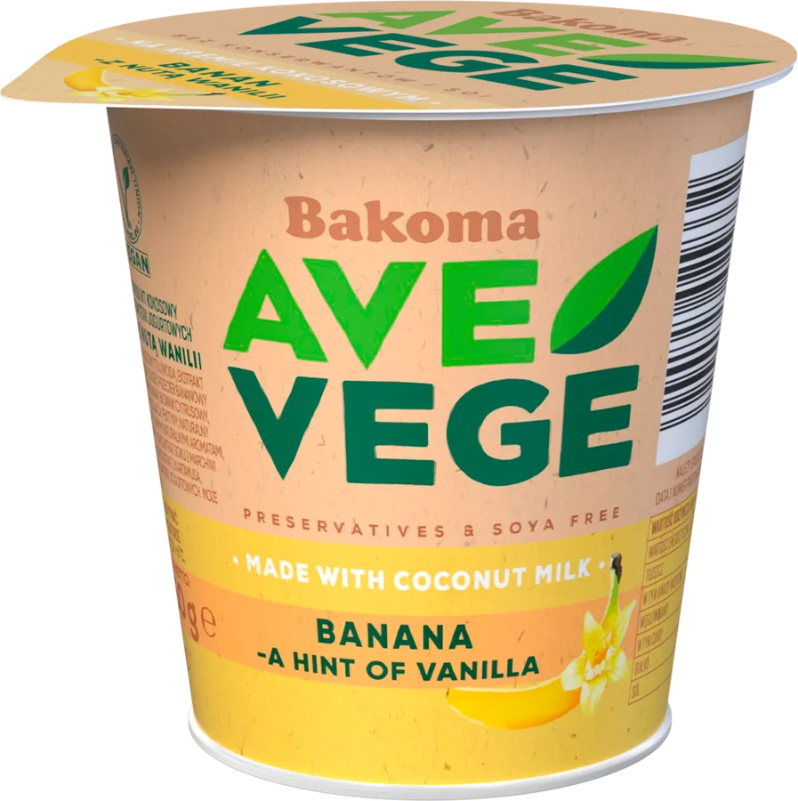 Ave Vege Banana e Baunilha Bakoma, Bakoma, 150 g
