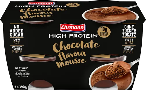 High Protein Mousse Chocolate Pack 4x100g, Ehrmann, 200 g