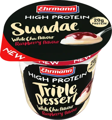 High Protein Sundae Triple Dessert Chocolate Branco Framboesa