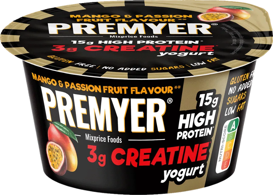 Iogurte Magro Proteico Manga-Maracujá com Creatina, PREMYER, 500 ml