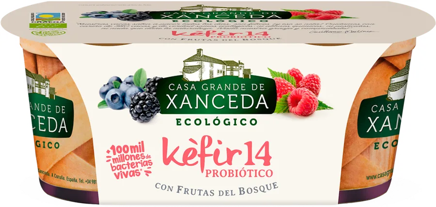 Kefir Sólido Frutos do Bosque, Casa Grande de Xanceda, 2 × 125 g