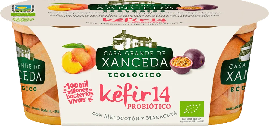 Kefir Sólido Pêssego Maracujá, Casa Grande de Xanceda, 2 × 125 g