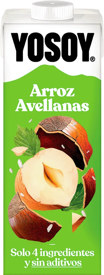 Bebida de Arroz e Avelãs, YOSOY, Pacote 1 L
