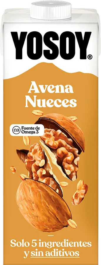 Bebida de Aveia e Nozes, YOSOY, Pacote 1 L